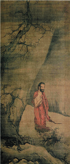 南宋 梁楷 出山釋迦圖 絹本設色 117.6×51.8cm 日本東京國立博物館藏